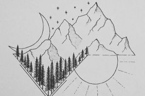 Рисунок горы детский