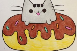 Легкие рисунки котиков