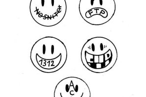 Веселый смайлик раскраска