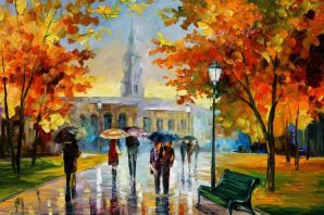 Осень пейзаж рисунок