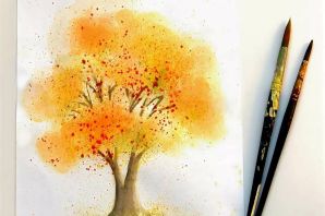 Рисунки осени легкие