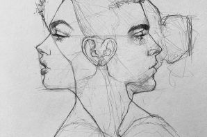 Профиль рисунок карандашом