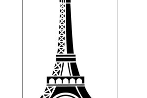Трафарет эйфелевой башни