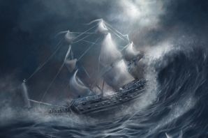 Тонущий корабль рисунок