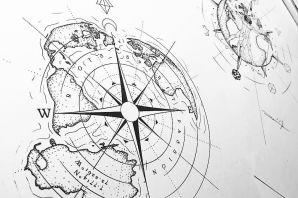 Роза ветров эскиз