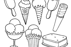 Детская раскраска еда