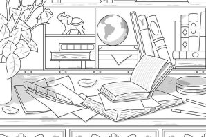 Раскраска гостиная