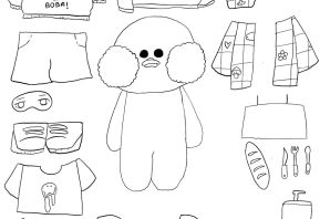 Эскиз уточки лалафан