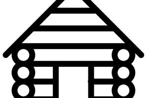 Деревянная изба рисунок