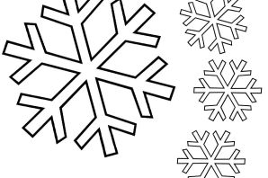 Простые снежинки трафарет
