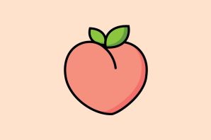 Персик рисунок