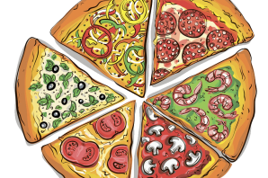 Пицца нарисованная