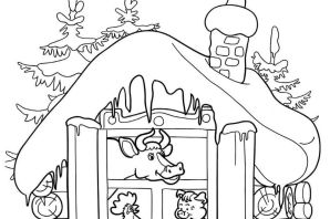 Рисунок зимовье зверей
