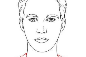 Лицо анфас рисунок