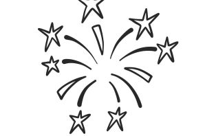 Салют рисунок карандашом