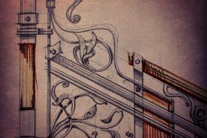 Эскиз крыльца к дому