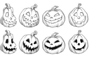 Надпись хэллоуин раскраска