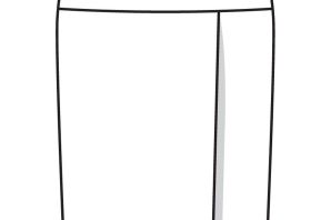 Эскиз прямой юбки