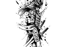 Самурай рисунок легкий