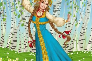 Красный сарафан рисунок