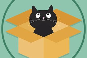 Кот в коробке рисунок