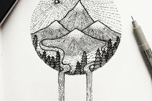 Легкие рисунки линером