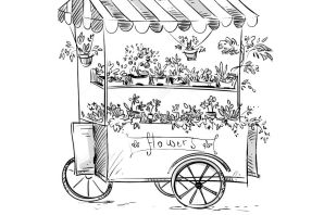 Тележка раскраска