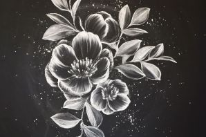 Рисунки на черной бумаге