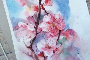 Цветок рисунок красками