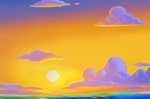 Детский рисунок небо