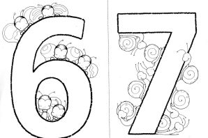 Цифры раскраска для детей