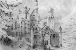 Дворец рисунок карандашом