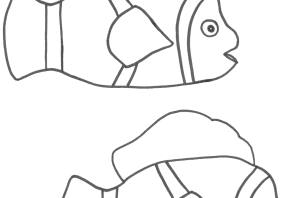 Рыба клоун раскраска