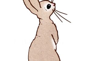 Заяц боком рисунок