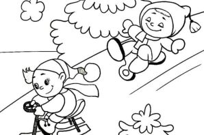 Раскраска признаки зимы