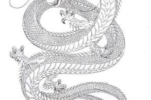 Китайский дракон эскиз