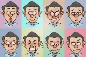 Веселое лицо рисунок