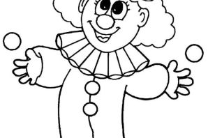 Клоун раскраска