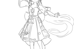 Венти геншин раскраска