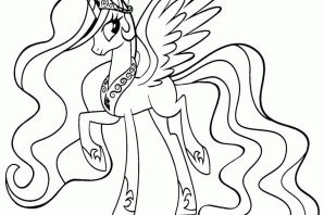 Раскраска пони луна