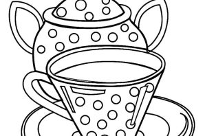 Посуда раскраска