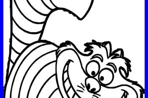 Чеширский кот раскраска