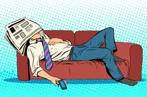 Человек на диване рисунок