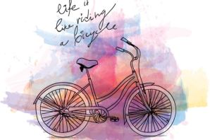 Велосипедист рисунок
