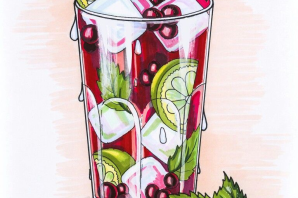Рисунки коктейлей