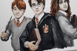 Гарри поттер рисунок легко