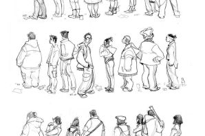 Зарисовки фигуры человека