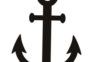 Якорь трафарет