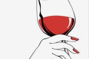 Бокал вина рисунок