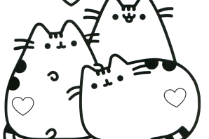 Раскраска два кота